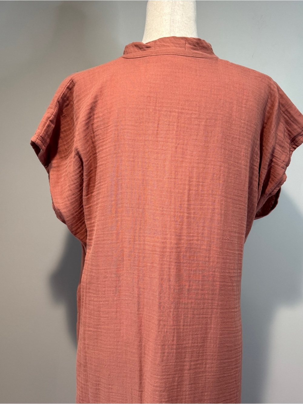 Oddbird Aydin House Wrap Dress Canyon Rose Turksish Cotton Gauze Lagenlook XL - Picture 10 of 16